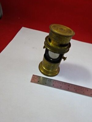 FOR PARTS ANTIQUE BRASS PORTABLE SEEDS MICROSCOPE VINTAGE PART AS IS &92-26