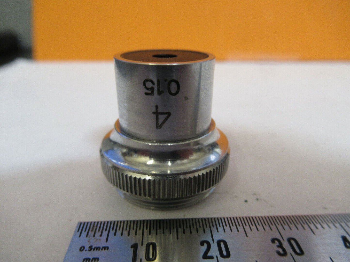 UNITRON JAPAN 4X LENS OBJECTIVE MICROSCOPE PART AS PICTURED #P4-B-34