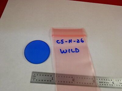 MICROSCOPE PART WILD SWISS BLUE GLASS FILTER ILLUMINATOR OPTICS AS IS B#C5-H-26