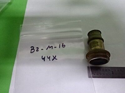 MICROSCOPE PART OBJECTIVE VINTAGE BRASS SPENCER 44X OPTICS AS IS #B2-M-16