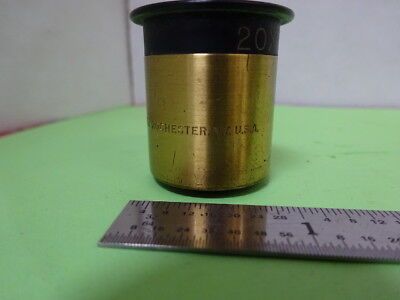 ANTIQUE RARE BAUSCH LOMB 20X EYEPIECE MICROSCOPE PART OPTICS AS PICTURED &5-A-18