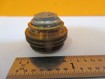 ANTIQUE ERNST LEITZ WETZLAR OBJECTIVE 3mm MICROSCOPE PART AS PICTURED &A3-B-83