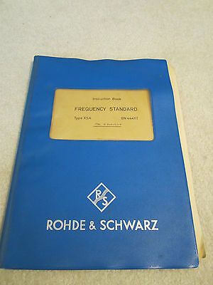 MANUAL ROHDE & SCHWARZ XSA QUARTZ FREQUENCY STANDARD OSCILLATOR