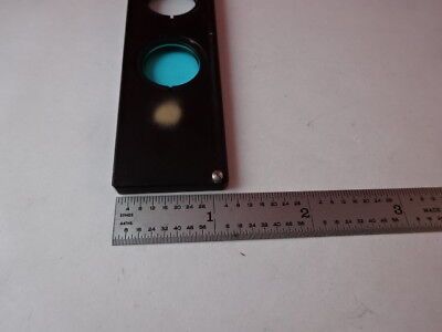 MICROSCOPE PART ZEISS GERMANY IM405 FILTER SLIDE BLUE OPTICS AS IS #88-40