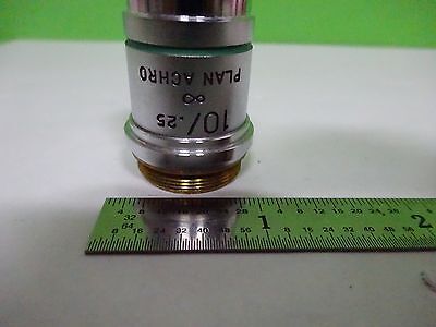 MICROSCOPE PART OBJECTIVE AO 10X ACHROMAT AMERICAN OPTICS AS IS  BIN#W3-35