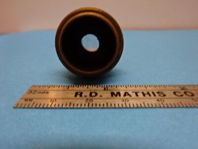 MICROSCOPE PART OPTICAL OBJECTIVE ANTIQUE BRASS BAUSCH LOMB OPTICS AS IS #90-47