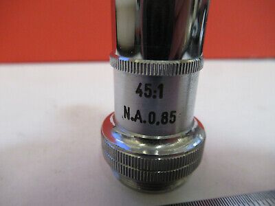 WOLFE WETZLAR OBJECTIVE 45X LENS OPTICS MICROSCOPE PART AS PICTURED &8Y-A-18