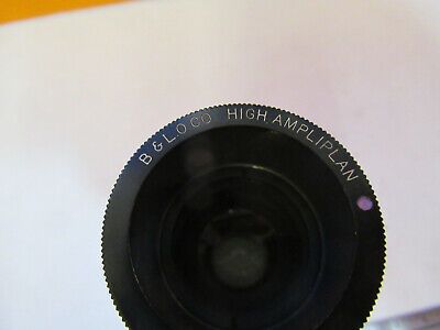 ANTIQUE BAUSCH LOMB AMPLIPLAN HIGH LENS MICROSCOPE PART AS PICTURED &P5-A-61