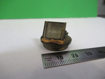 ANTIQUE BRASS MOUNTED PRISM UNKNOWN COLLIMATOR SCOPE PART AS PICTURED Z6-A-13