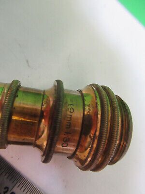 ANTIQUE BAUSCH LOMB BRASS OBJECTIVE LENS MICROSCOPE PART AS PICTURED Q9-A-47