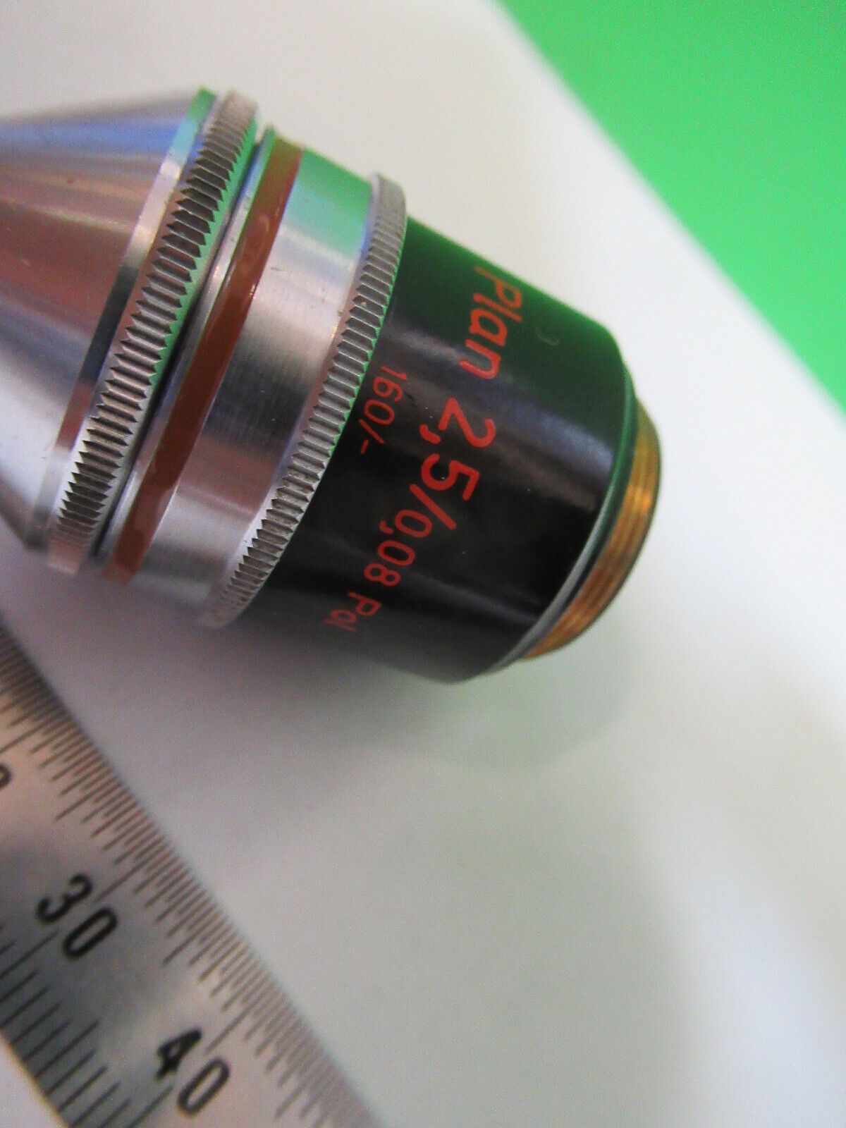 ZEISS OBJECTIVE POL 2.5X /160 POLARIZATION MICROSCOPE PART AS PICTURED P2-B-45