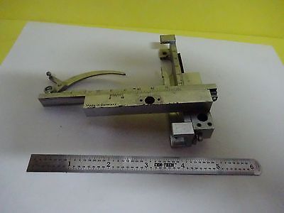 MICROSCOPE STAGE SPECIMEN MICROMETER GERMANY GREIFELDT WETZLAR OPTICS BIN#X3-30