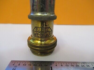 OBJECTIVE ANTIQUE BRASS LEITZ 45X OPTICS MICROSCOPE PART AS PICTURED &G1-A-76