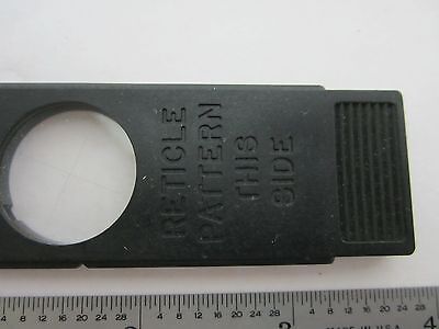 MICROSCOPE SLIDE RETICLE CROSSHAIR + MICROMETER OPTICS BIN#K9-06