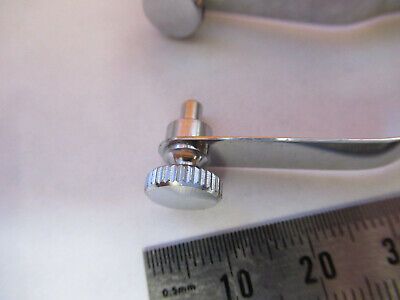 PAIR of CLIPS STAGE MICROSCOPE PART AS PICTURED &H1-B-30