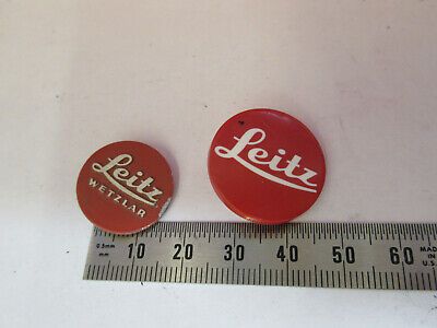 LEITZ WETZLAR PAIR LOGO PLASTIC + ALUMINUM MICROSCOPE PART AS PICTURED &B2-A-37