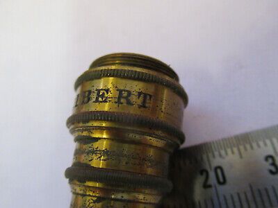 ANTIQUE BRASS SEIBERT GERMANY OBJECTIVE "V" MICROSCOPE PART AS PICTURED #F6-B-94