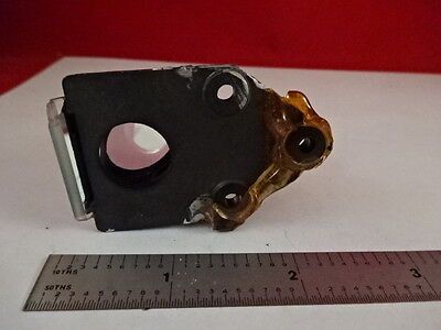 MICROSCOPE PART LEITZ BEAM SPLITTER OPTICS [chip corner] AS IS  BIN#7-A-15