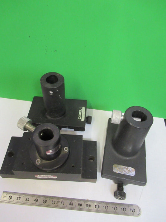 ORIEL ALUMINUM OPTICAL FIXTURES LASER OPTICS AS PICTURED &R7-B-25x