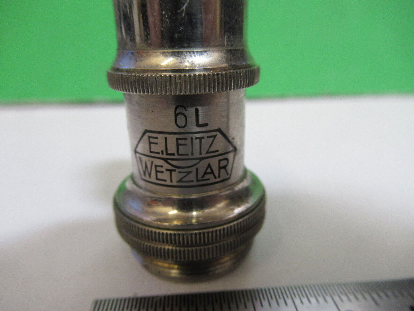 ANTIQUE BRASS ERNST LEITZ  45X 6L OBJECTIVE MICROSCOPE AS PICTURED #H3-A-101