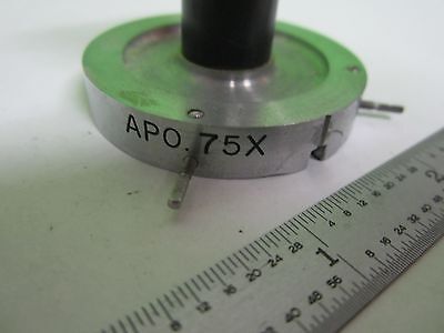 MICROSCOPE PART OBJECTIVE APO 75X MOUNTED  OPTICS #K7-F-26