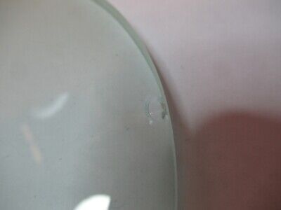 LARGE GLASS PLATE STAGE GLASS 6" DIAMETER MICROSCOPE PART AS PICTURED &Q1-A-74