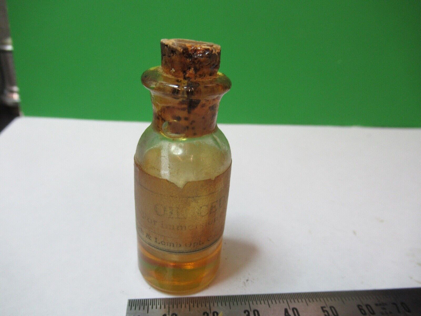 ANTIQUE BAUSCH LOMB IMMERSION OIL BOTTLE MICROSCOPE PART AS PICTURED G5-A-13