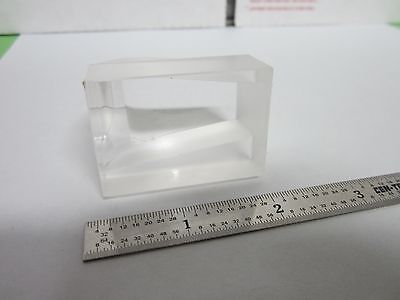 OPTICAL WEIRD SHAPE LENS ? PRISM ? [chipped on edge] LASER OPTICS BIN#F2-94