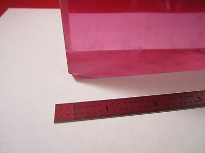 OPTICAL GLASS PINK BLOCK HEAVY OPTICS NEODYMIUM DOPED LASER  BIN-OPT