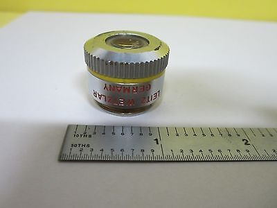 FOR PARTS MICROSCOPE OBJECTIVE LEITZ NPL 10X P INFINITY OPTICS AS IS BIN#T7-33