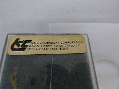 OPTICAL FLAT KARL LAMBRECHT LASER OPTICS AS IS BIN#M4-92