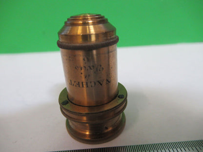 RARE ANTIQUE BRASS NACHET PARIS OBJECTIVE MICROSCOPE PART AS PICTURED &P2-B-67