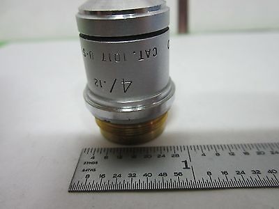 MICROSCOPE PART AO OBJECTIVE INFINITY AMERICAN 4X ACHRO OPTICS AS IS BIN#S2-34