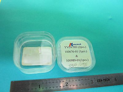 OPTICAL YVO4 VANADATE CRYSTAL DOUBLING FREQUENCY LASER OPTICS BIN#B2-20