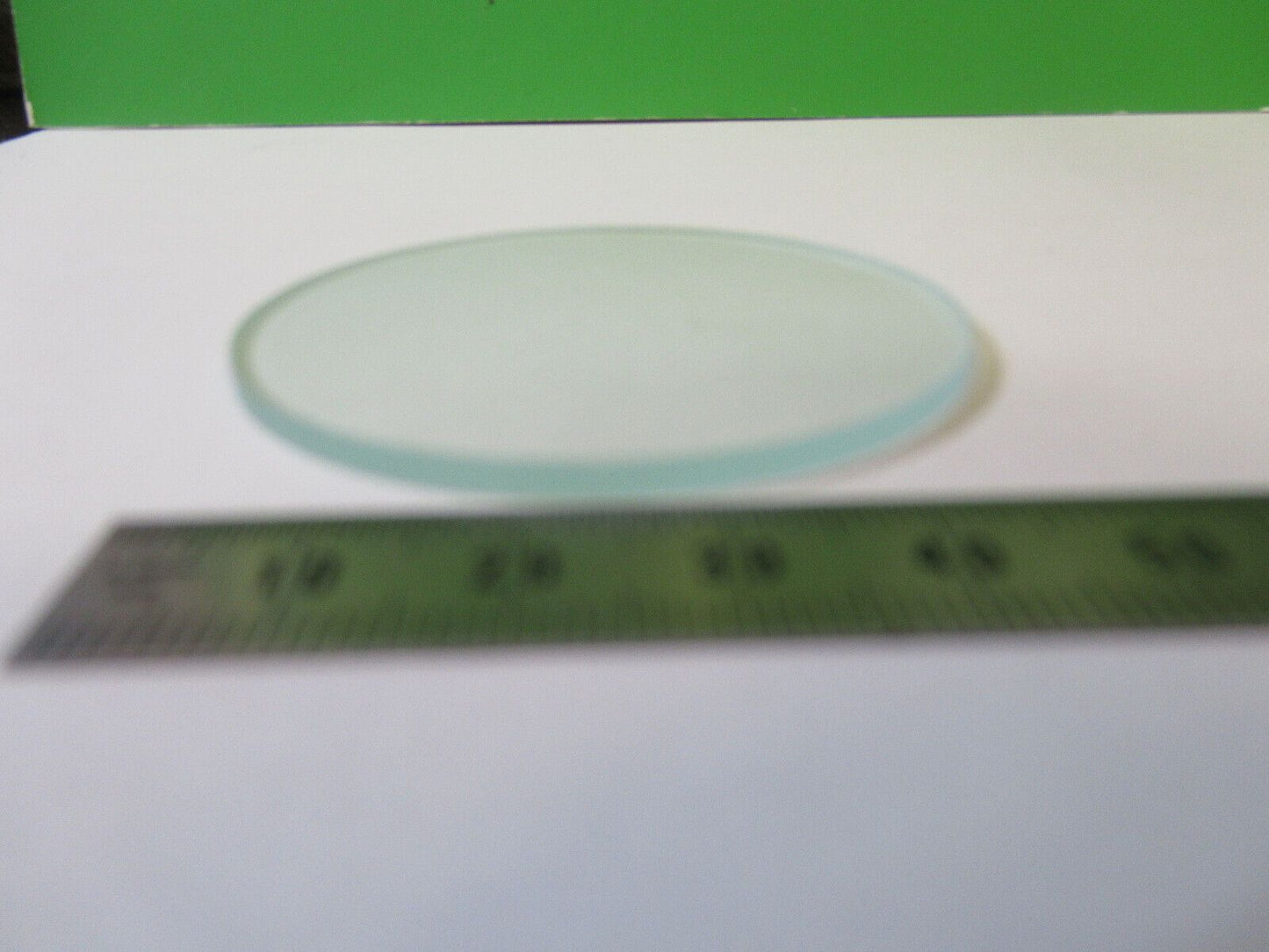 OPTICAL HEAT ABSORBING GLASS ROUND PLATE LENS OPTICS AS PICTURED #22-A-53