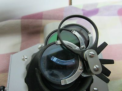 REICHERT AUSTRIA MICROSCOPE  PART LAMP HOUSING + IRIS + FILTERS OPTICS BIN#A6