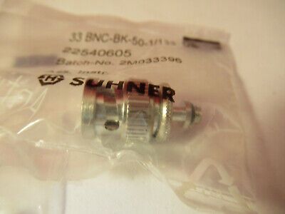 LOT 2 EA SUHNER CONNECTOR ADAPTER BNC-BK50-1/133 TO 10-32 AS PICTURED #Z4-B-02