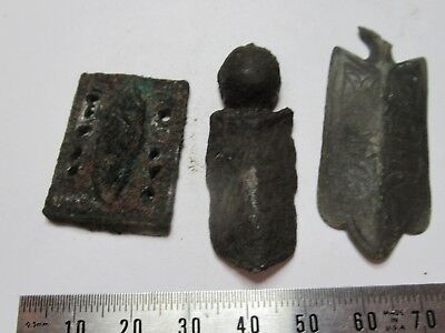 ANTIQUE BRASS BRONZE LOT MEDIEVAL ??? from EUROPE BOG FIND AS PICTURED &3-DT-10