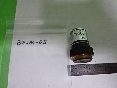 MICROSCOPE PART OBJECTIVE OLYMPUS HI 100X PLAN OPTICS AS IS B2-M-05