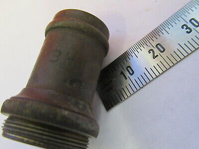 ANTIQUE BRASS LEITZ GERMANY OBJECTIVE "3" MICROSCOPE PART AS PICTURED F6-B-112