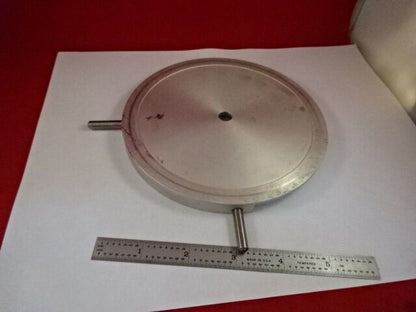 ALUMINUM STAGE WAFER SPECIMEN TABLE MICROSCOPE PART AS PICTURED &H1-C-20