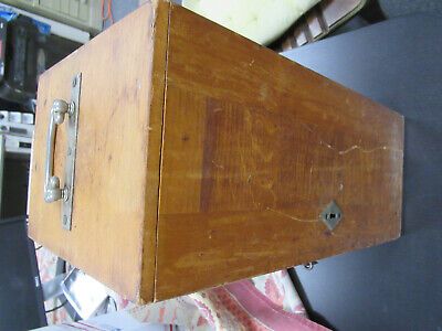 EMPTY BECK KASSEL GERMANY WOOD CABINET ANTIQUE MICROSCOPE PART AS PICTURED #TB-4