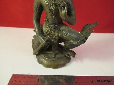 ANTIKE MESSING SKULPTUR Figur GÖTTIN HINDUISMUS THAILAND KAMBODSCHA INDIEN &amp;C8-A-03