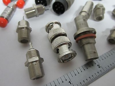 LOT 20 EA RF FREQUENCY CABLE CONNECTOR TYPES AS IS BIN#J2-26