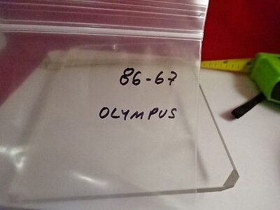 HUGE GLASS STAGE OLYMPUS MICROSCOPE PART OPTICAL OPTICS AS PICTURED &86-67