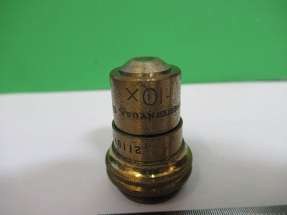 ANTIQUE BAUSCH LOMB  OBJECTIVE 10X OPTICS MICROSCOPE PART AS PICTURED &Z7-A-07