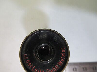 ANTIQUE ERNST LEITZ 10X B  GERMANY EYEPIECE MICROSCOPE PART AS PICTURED Q9-A-24