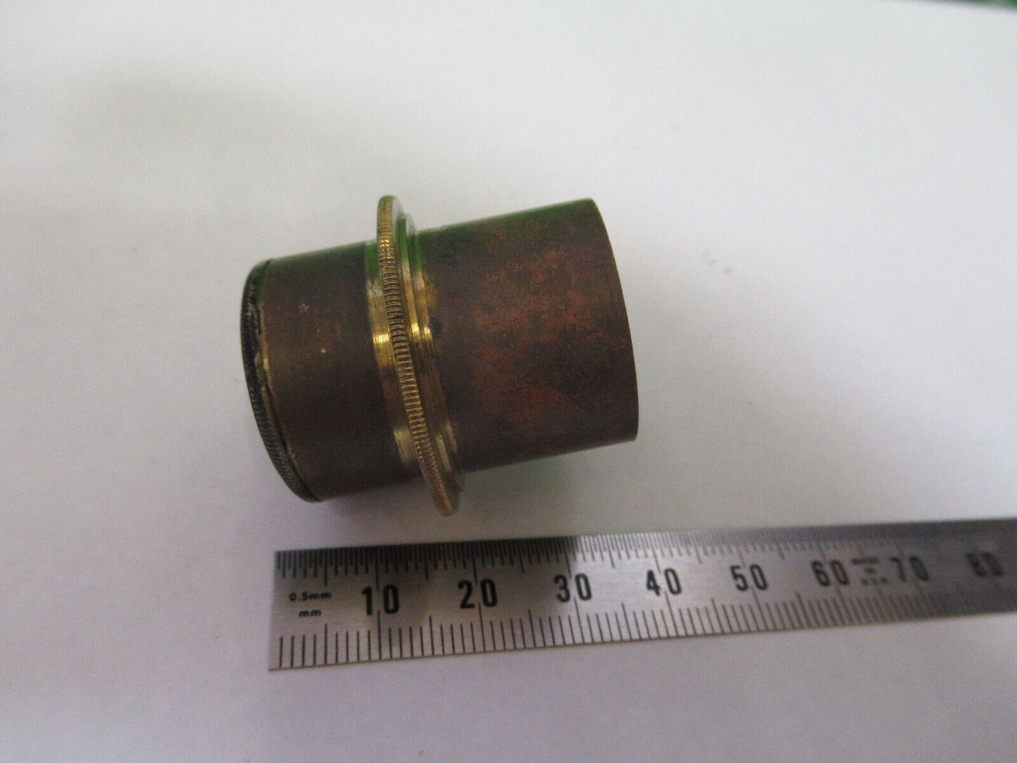 ANTIQUE BRASS HENRY CROUCH LONDON LENS MOUNTED MICROSCOPE PART AS PIC &G2-A-72