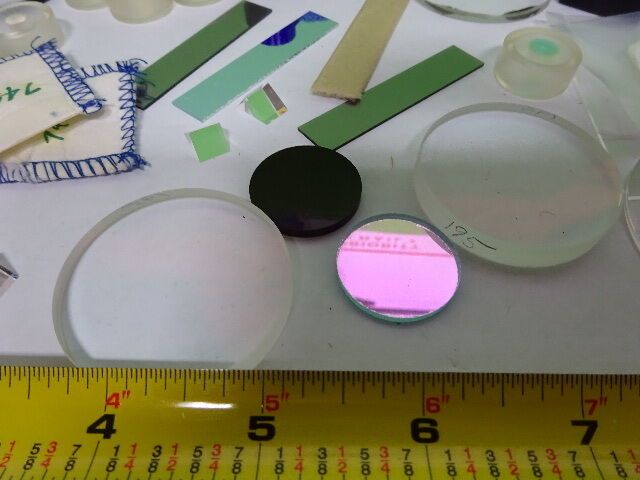 LOT OPTICAL LENSES PRISM MIRROR MIL SPEC LASER OPTICS AS IS #AQ-37