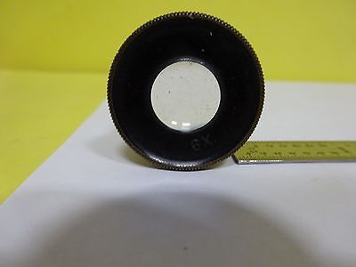 MICROSCOPE PART EYEPIECE ANTIQUE OCULAR  6X OPTICS X8-47